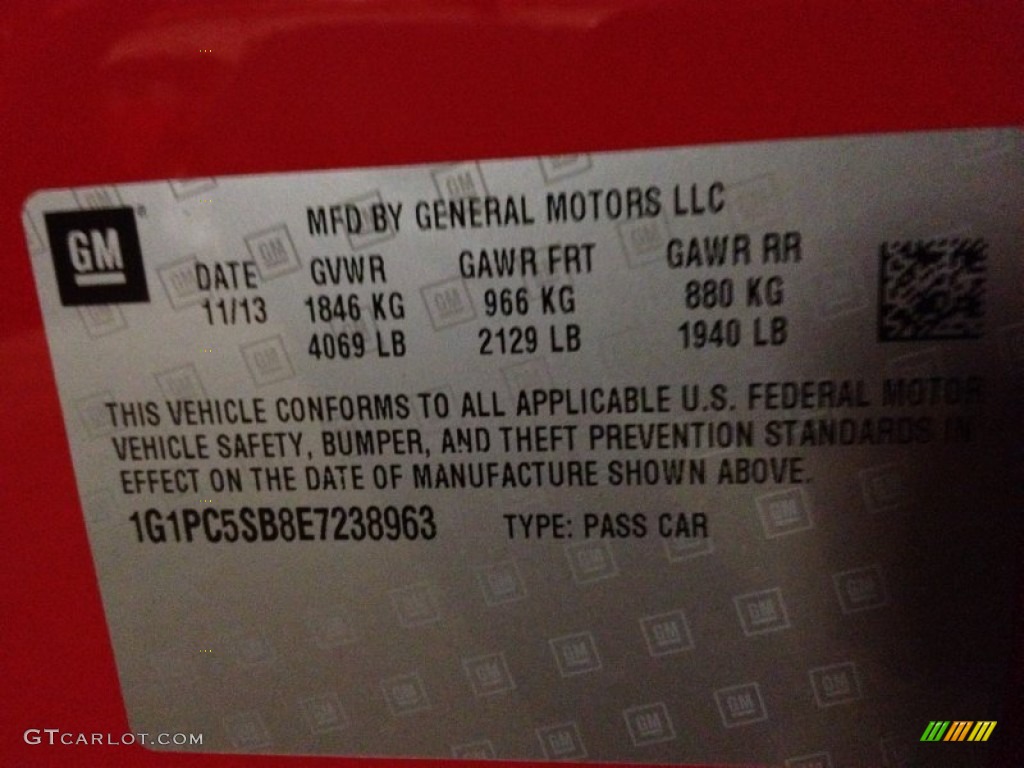 2014 Cruze LT - Red Hot / Jet Black/Sport Red photo #9