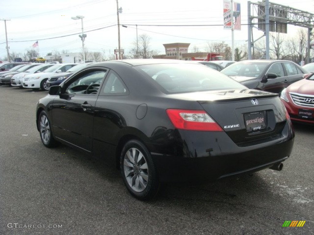 2010 Civic EX Coupe - Crystal Black Pearl / Black photo #4
