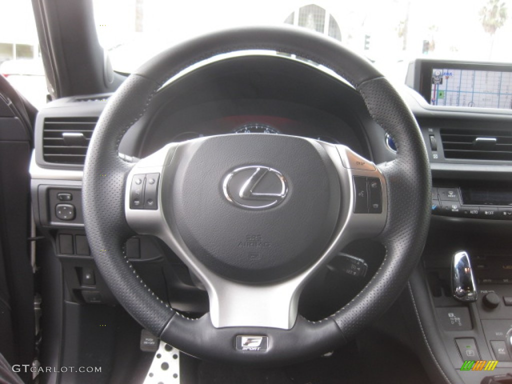 2012 CT 200h Hybrid Premium - Nebula Gray Pearl / Black photo #10