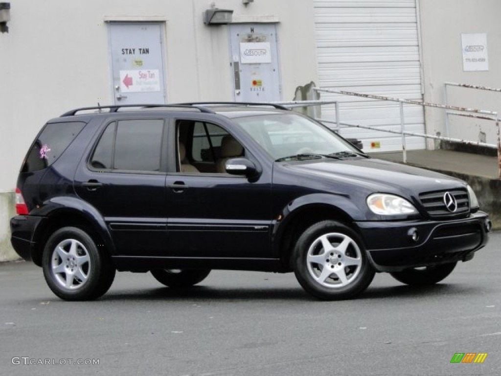 2003 ML 350 4Matic - Orion Blue Metallic / Java photo #28