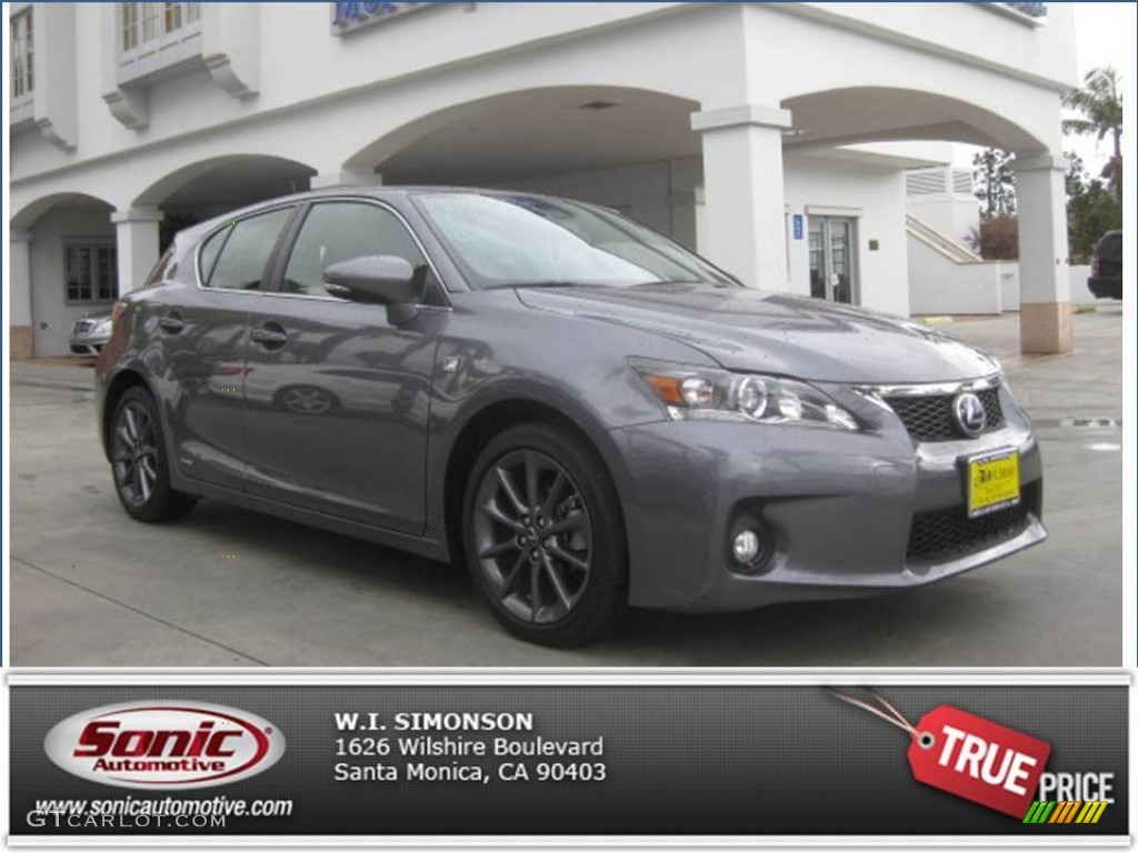 2012 CT 200h Hybrid Premium - Nebula Gray Pearl / Black photo #26