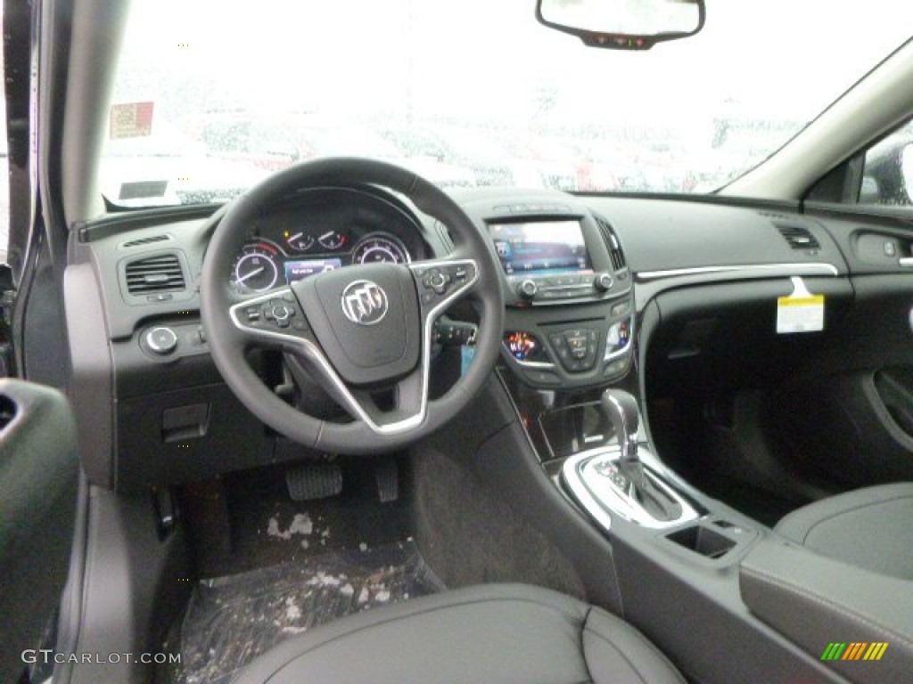 Ebony Interior 2014 Buick Regal AWD Photo #89072180