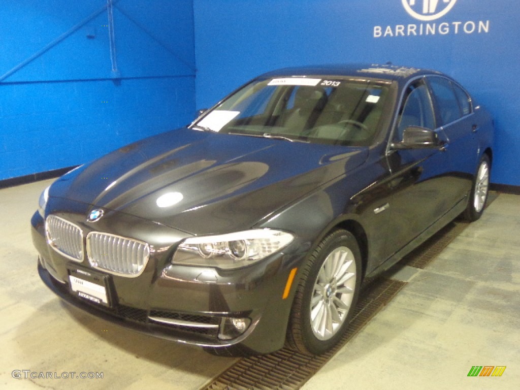 2013 5 Series ActiveHybrid 5 - Dark Graphite Metallic II / Black photo #1