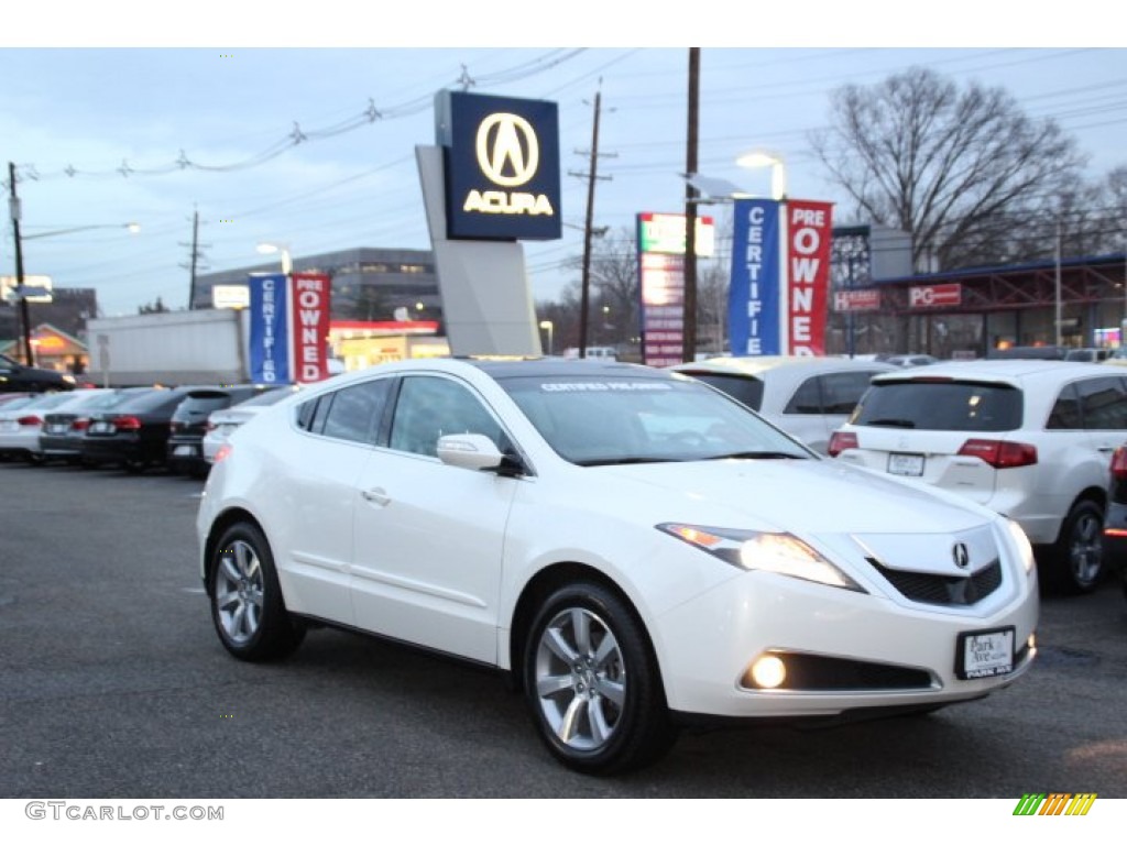 2012 ZDX SH-AWD Advance - Aspen White Pearl II / Taupe photo #1