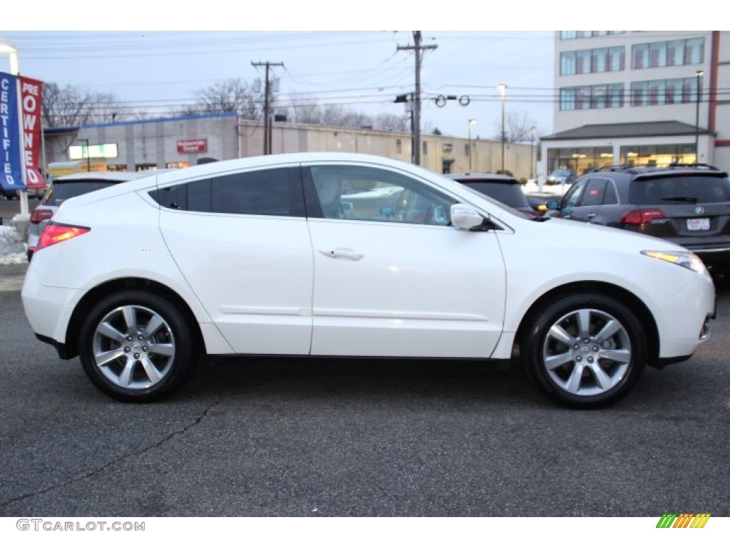 2012 ZDX SH-AWD Advance - Aspen White Pearl II / Taupe photo #2