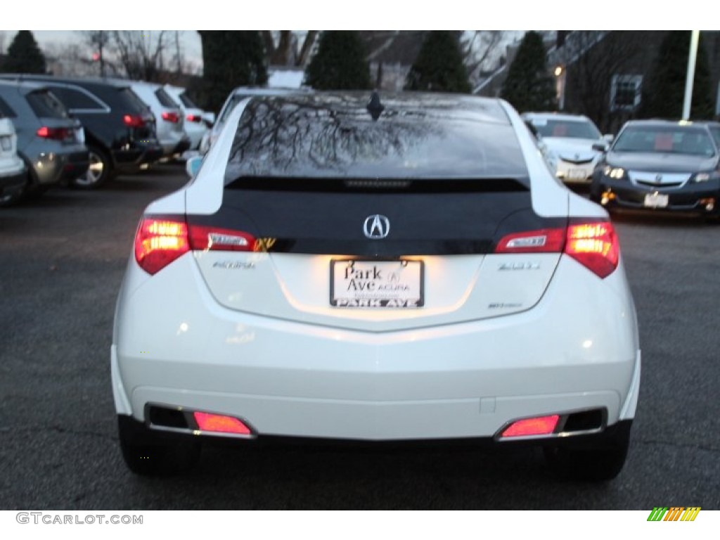 2012 ZDX SH-AWD Advance - Aspen White Pearl II / Taupe photo #4
