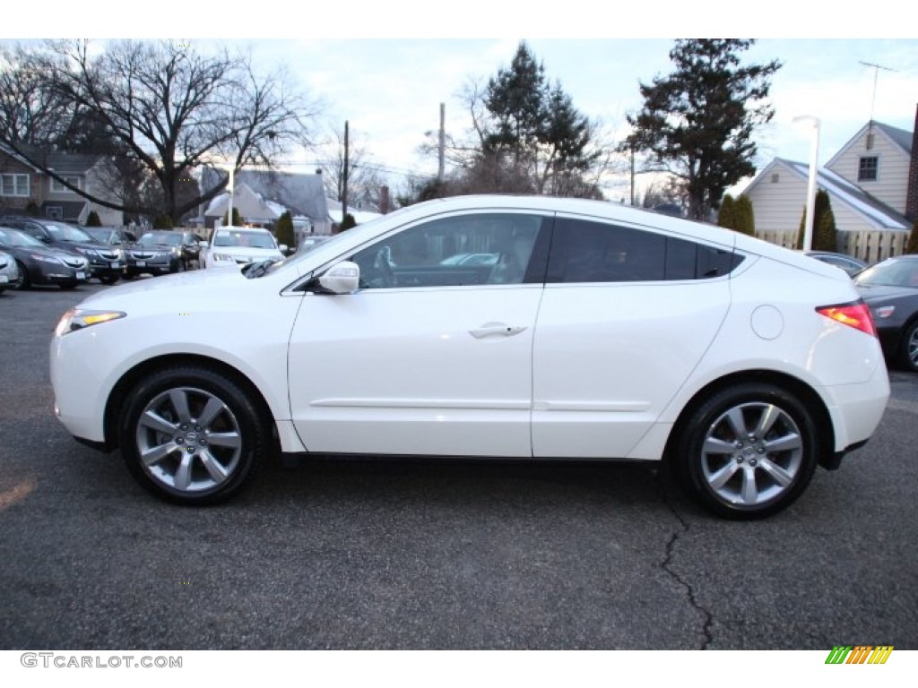2012 ZDX SH-AWD Advance - Aspen White Pearl II / Taupe photo #6