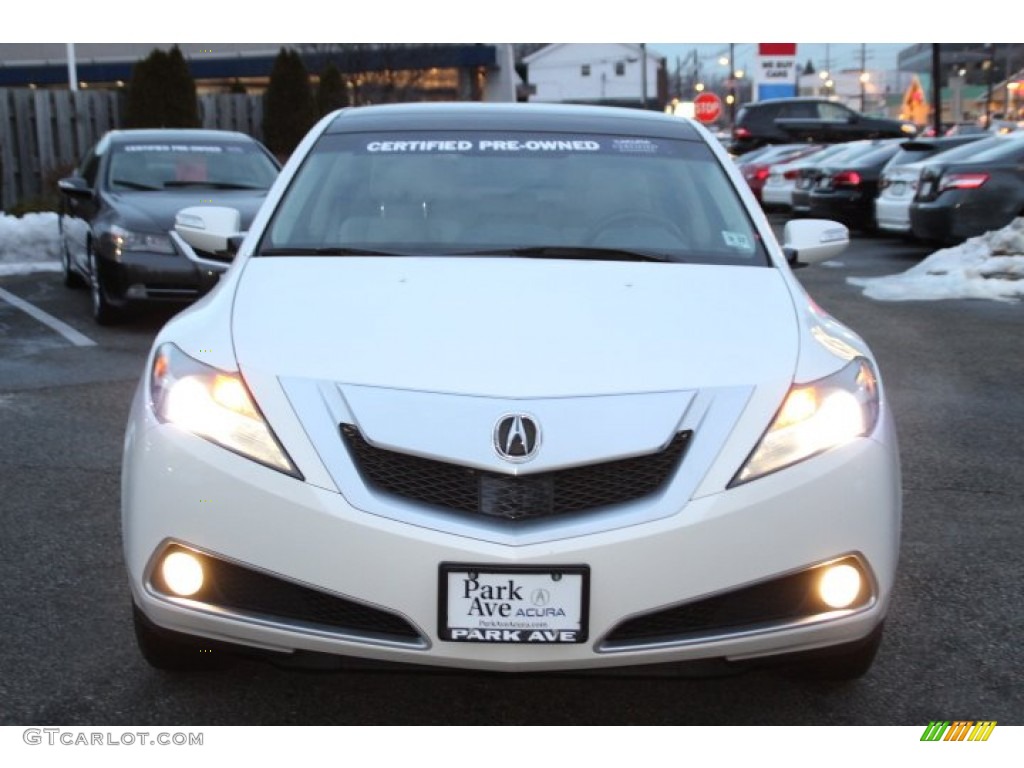 2012 ZDX SH-AWD Advance - Aspen White Pearl II / Taupe photo #8