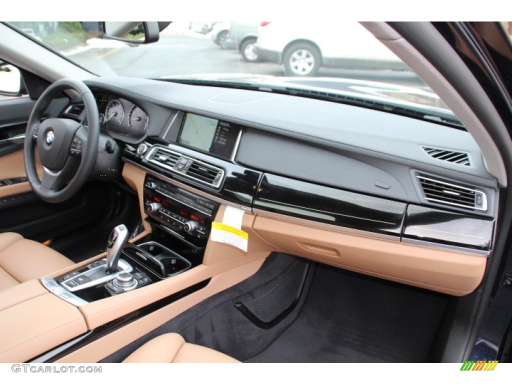 2013 BMW 7 Series 750i xDrive Sedan Saddle/Black Dashboard Photo #89083832