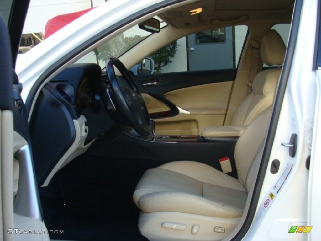 2008 IS 250 AWD - Starfire White Pearl / Cashmere Beige photo #9