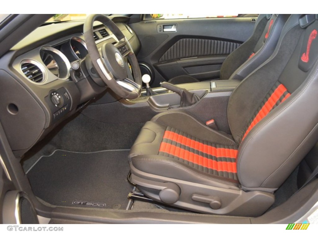 Shelby Charcoal Black/Red Accents Recaro Sport Seats Interior 2014 Ford Mustang Shelby GT500 SVT Performance Package Coupe Photo #89084650