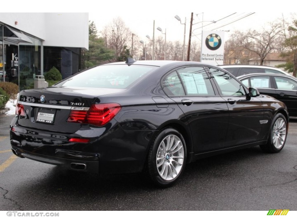 2013 7 Series 740i Sedan - Carbon Black Metallic / Oyster photo #3