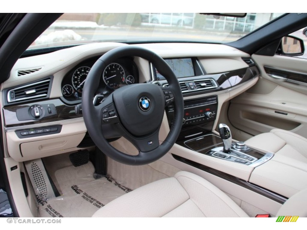 Oyster Interior 2013 BMW 7 Series 740i Sedan Photo #89086304
