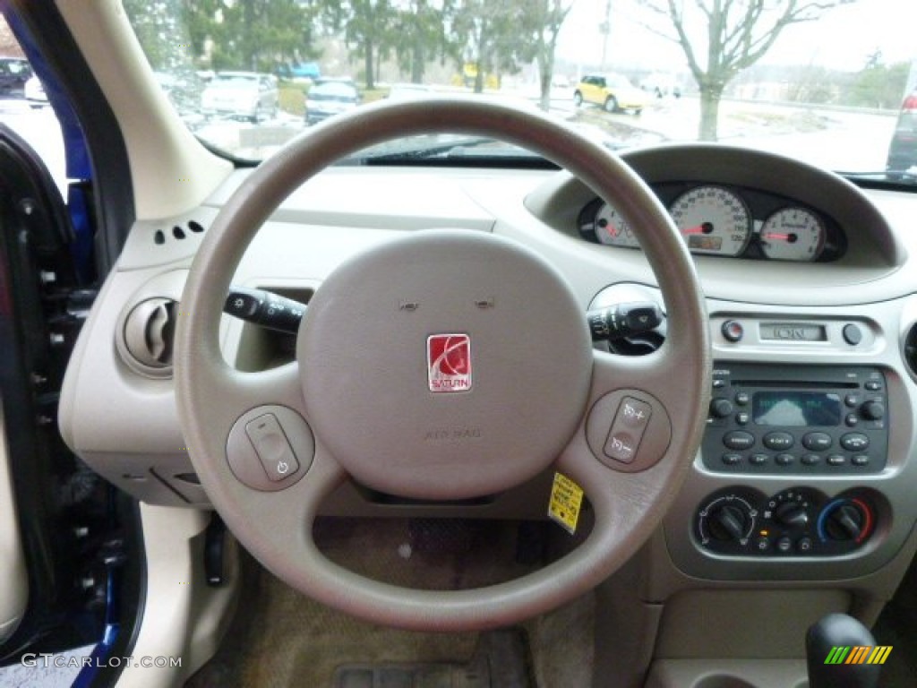 2004 Saturn ION 3 Sedan Grey Steering Wheel Photo #89091812