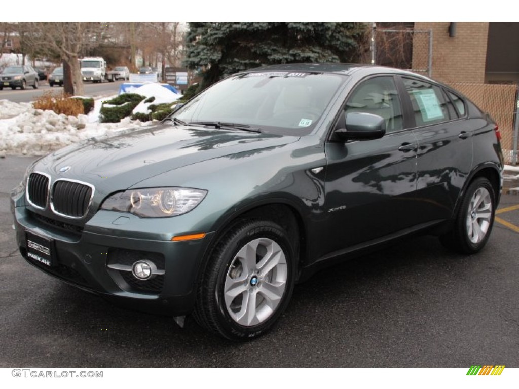 2011 X6 xDrive35i - Tasman Green Metallic / Oyster photo #6