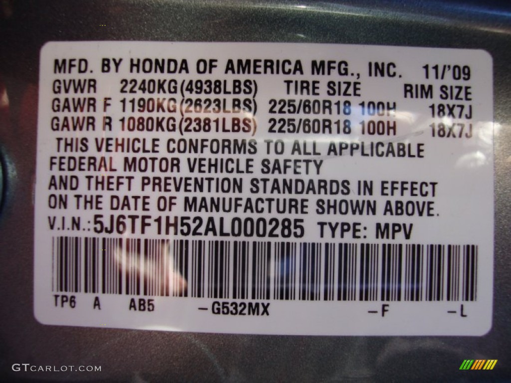 2010 Accord Crosstour EX-L - Opal Sage Metallic / Ivory photo #26