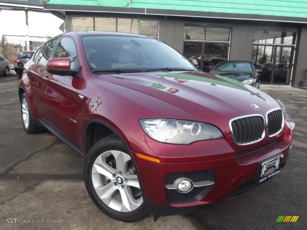 2011 X6 xDrive35i - Vermillion Red Metallic / Oyster photo #2