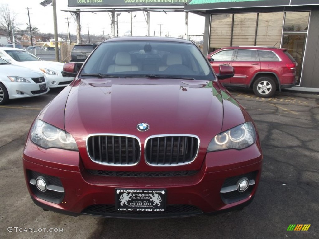 2011 X6 xDrive35i - Vermillion Red Metallic / Oyster photo #7