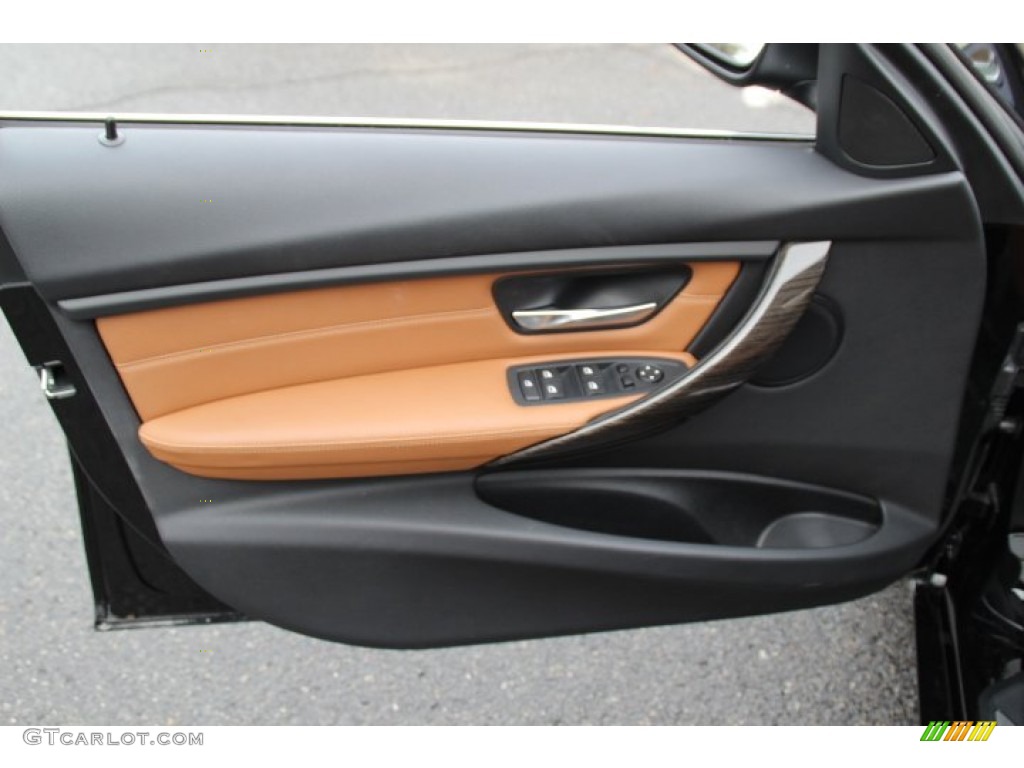 2013 BMW 3 Series 328i xDrive Sedan Saddle Brown Door Panel Photo #89094704