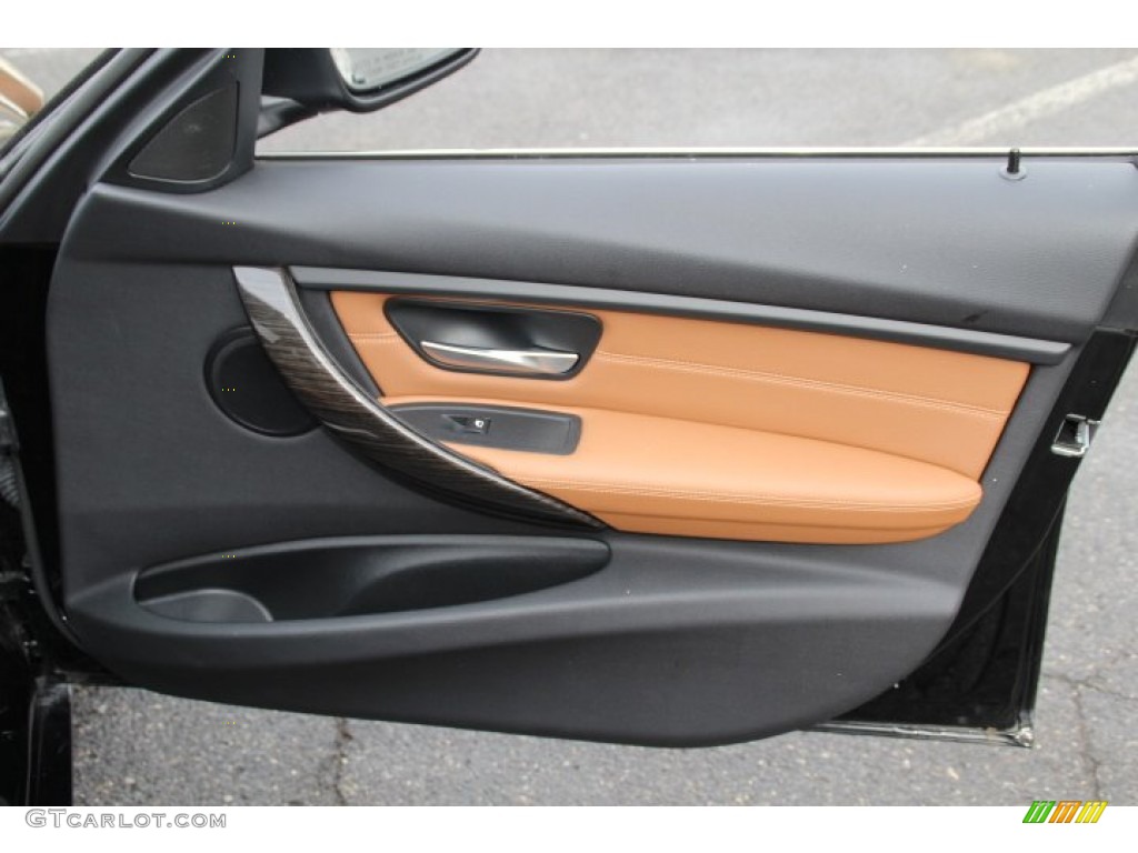 2013 BMW 3 Series 328i xDrive Sedan Saddle Brown Door Panel Photo #89095022