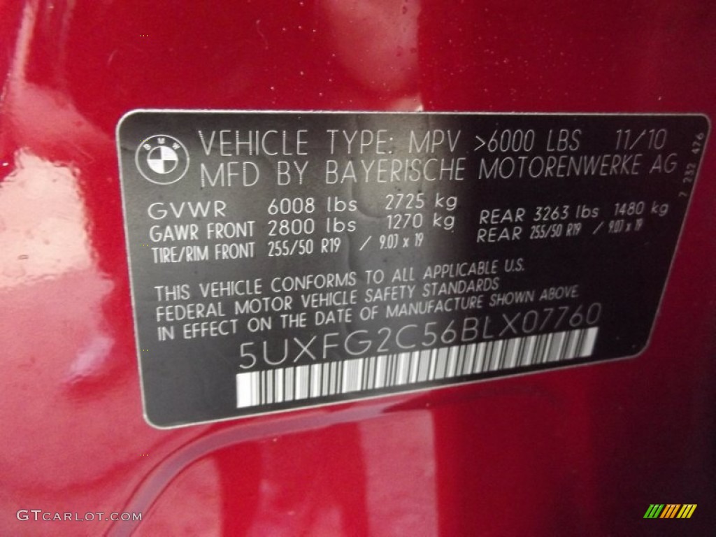 2011 X6 xDrive35i - Vermillion Red Metallic / Oyster photo #53