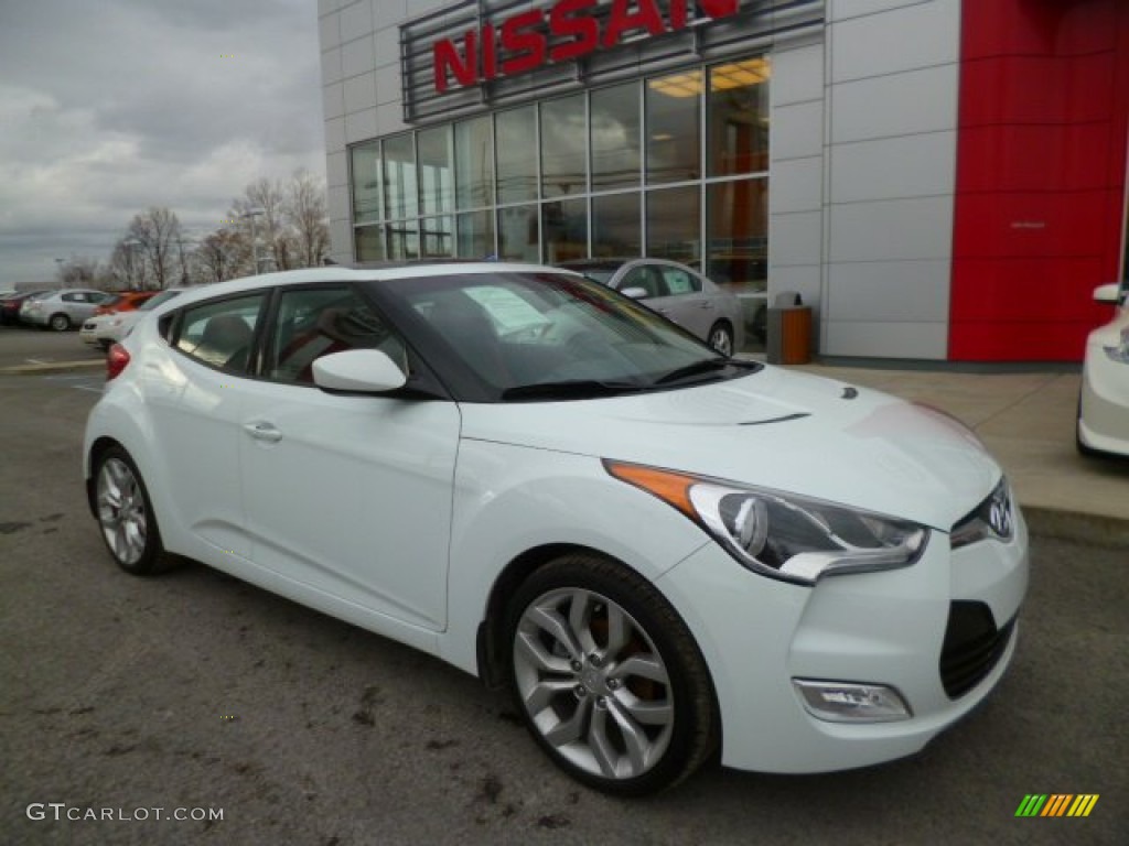 2012 Veloster  - Century White / Black/Red photo #1