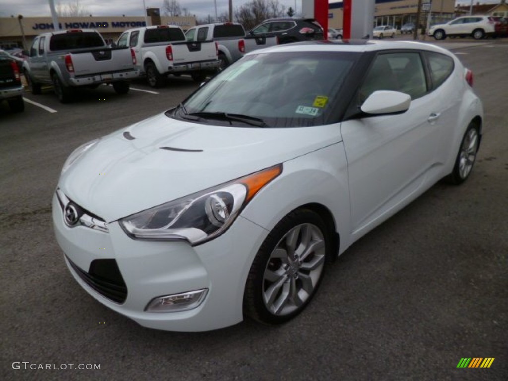 2012 Veloster  - Century White / Black/Red photo #3