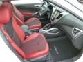 Black/Red 2012 Hyundai Veloster Standard Veloster Model Interior Color