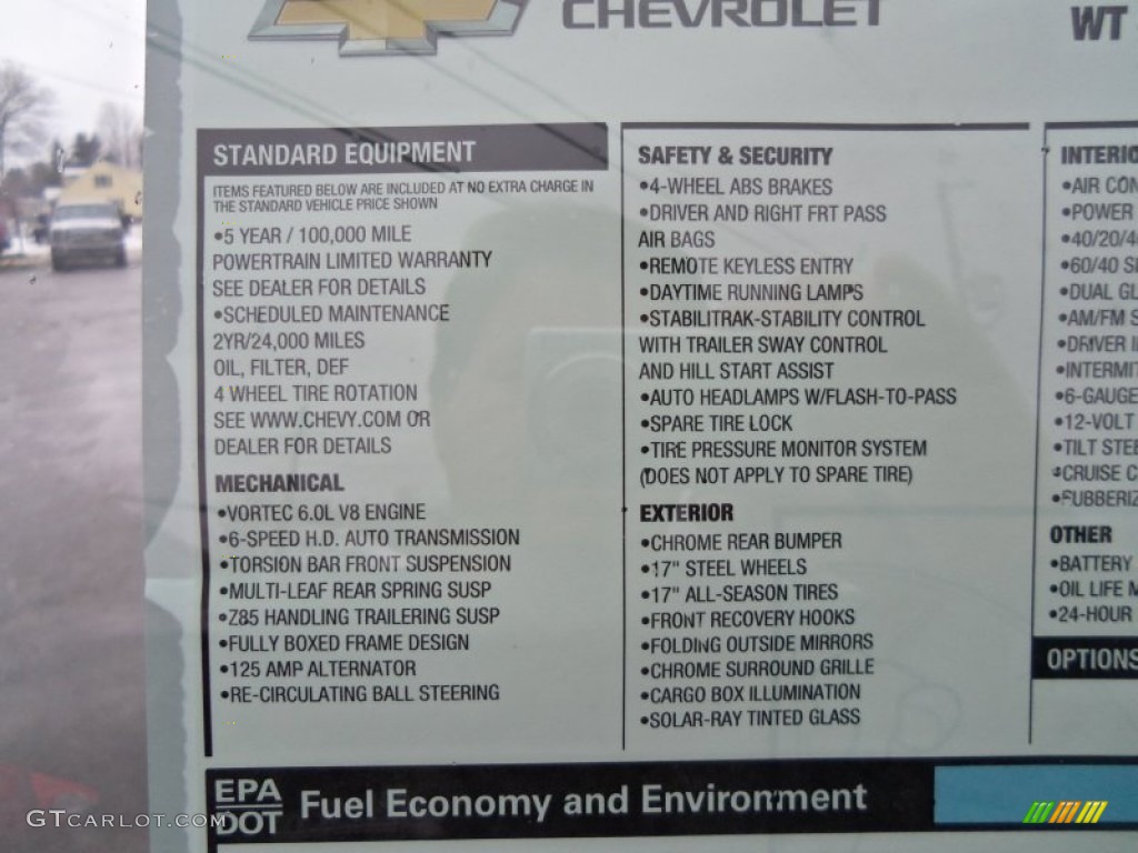 2014 Chevrolet Silverado 2500HD LS Crew Cab 4x4 Window Sticker Photo #89097953