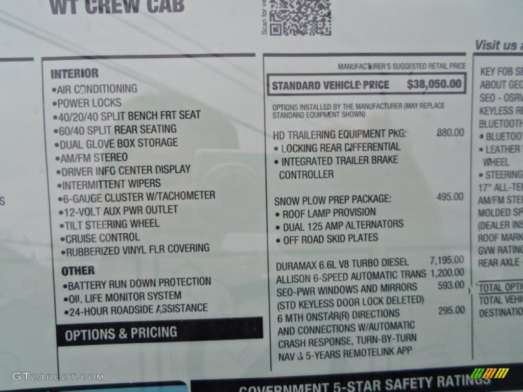 2014 Chevrolet Silverado 2500HD LS Crew Cab 4x4 Window Sticker Photo #89097977