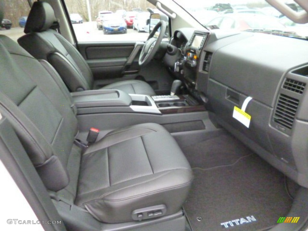 Charcoal Interior 2014 Nissan Titan SL Crew Cab 4x4 Photo #89100302