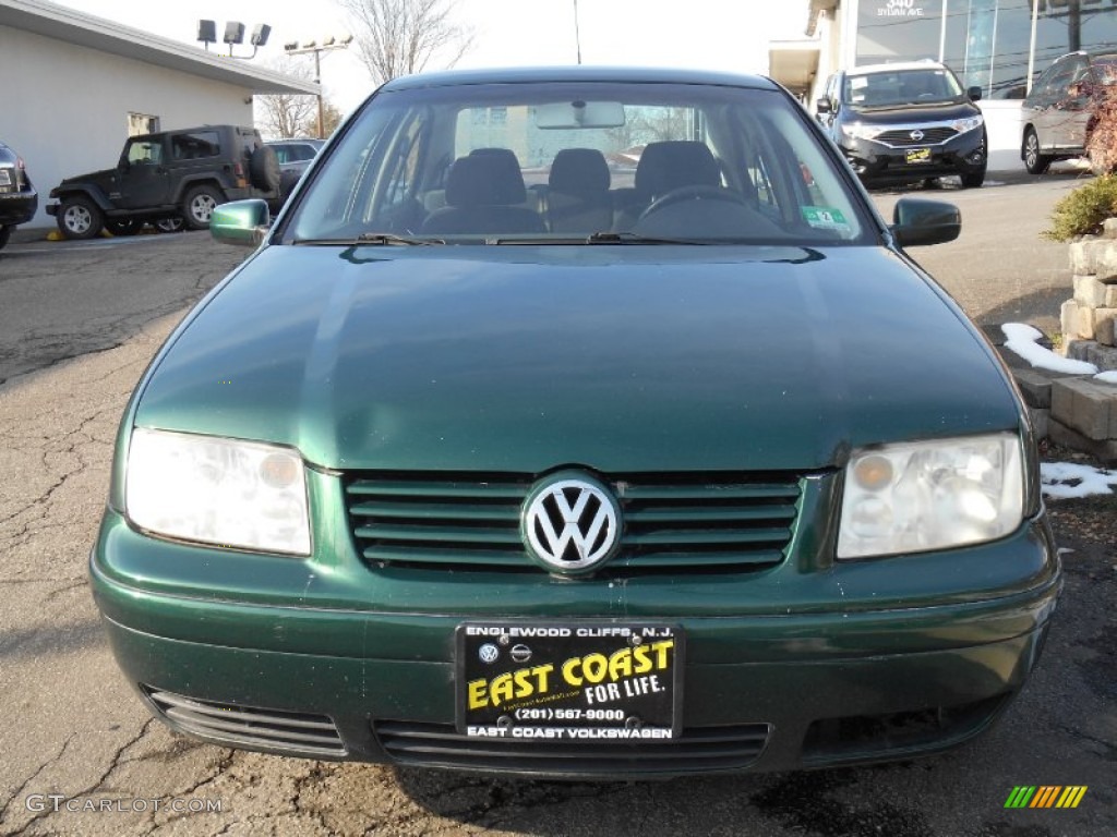 2000 Jetta GLS Sedan - Bright Green Pearl / Gray photo #2