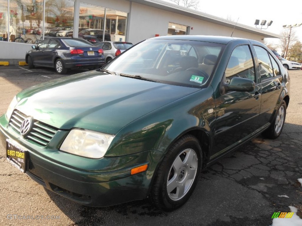 2000 Jetta GLS Sedan - Bright Green Pearl / Gray photo #3