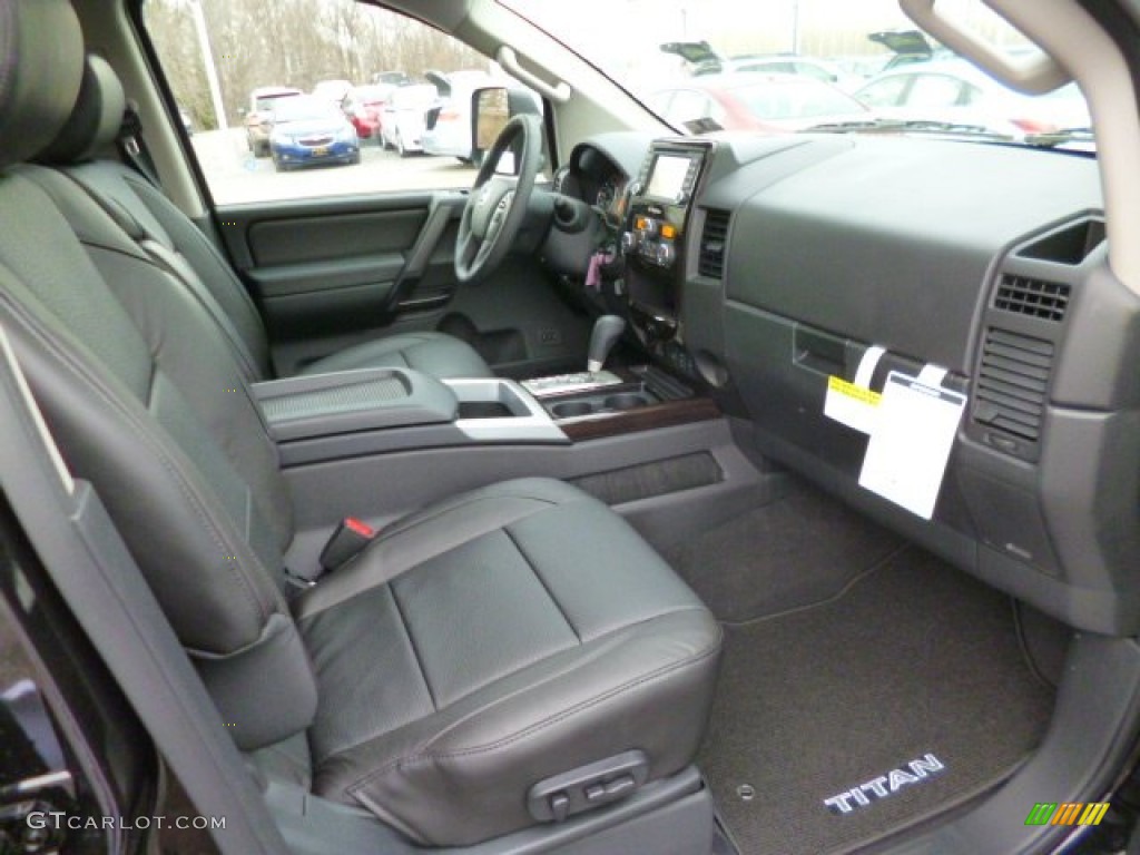 Charcoal Interior 2014 Nissan Titan SL Crew Cab 4x4 Photo #89100743