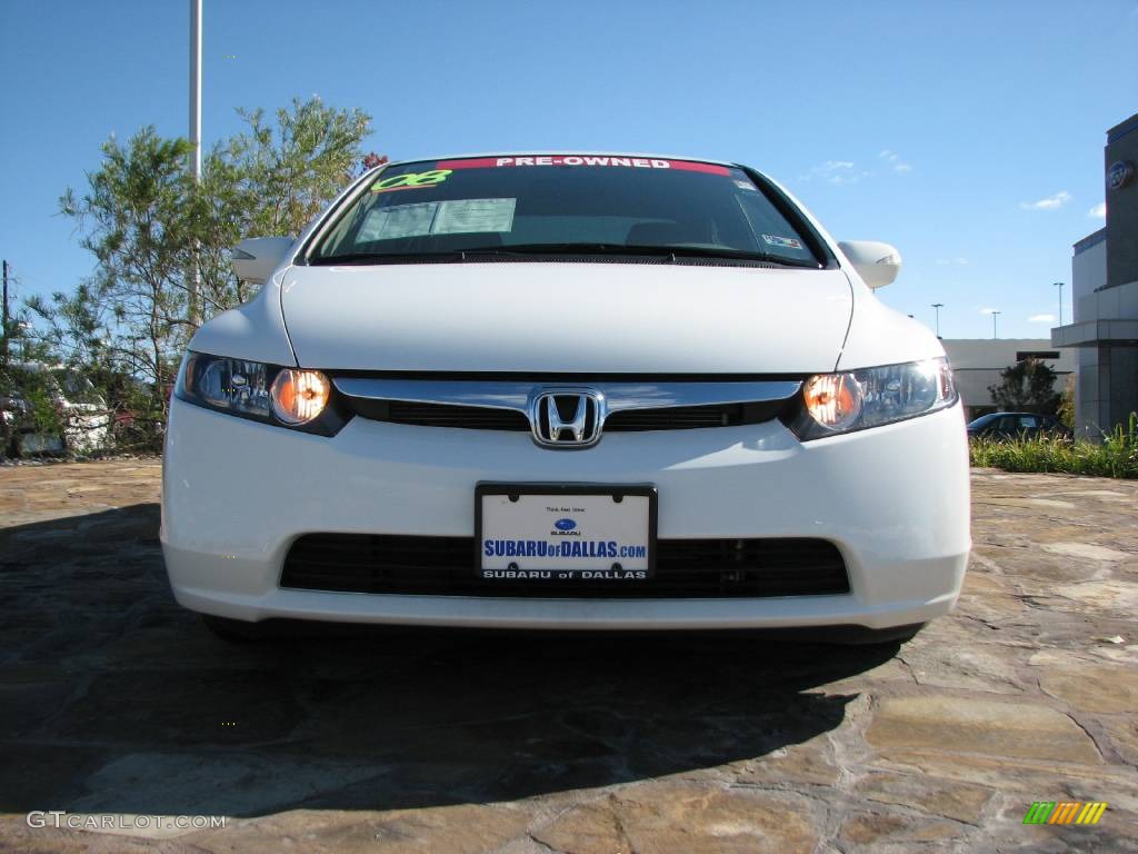 2008 Civic Hybrid Sedan - Taffeta White / Ivory photo #2