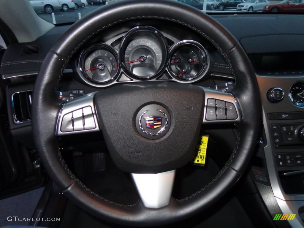2012 Cadillac CTS 4 3.0 AWD Sedan Ebony/Ebony Steering Wheel Photo #89102051