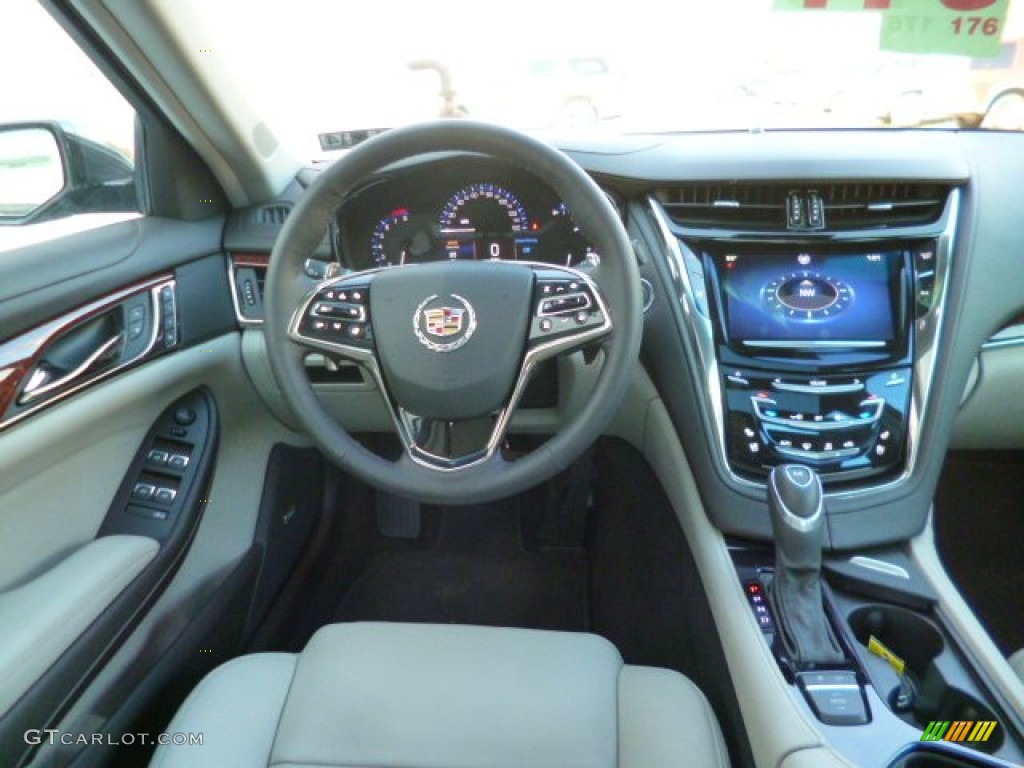 2014 Cadillac CTS Luxury Sedan AWD Light Platinum/Jet Black Dashboard Photo #89103677