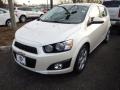 White Diamond Tricoat 2014 Chevrolet Sonic LTZ Hatchback