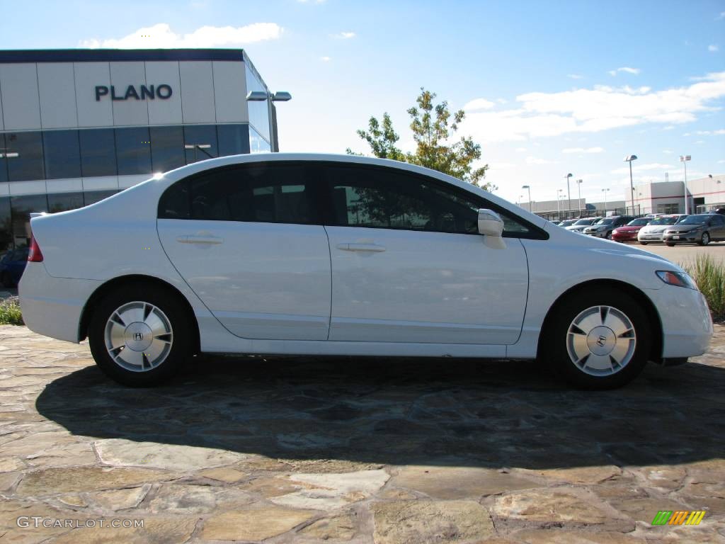 2008 Civic Hybrid Sedan - Taffeta White / Ivory photo #8