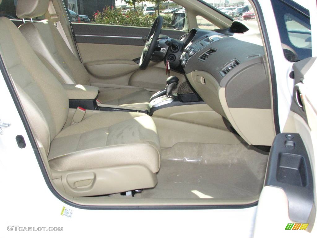 2008 Civic Hybrid Sedan - Taffeta White / Ivory photo #10