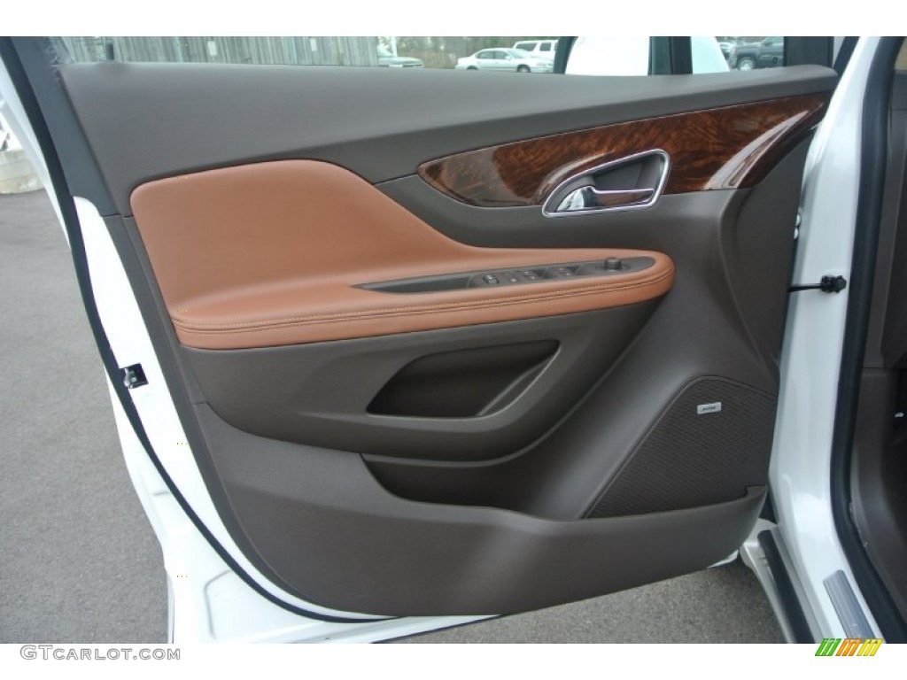 2014 Buick Encore Premium Saddle Door Panel Photo #89105630