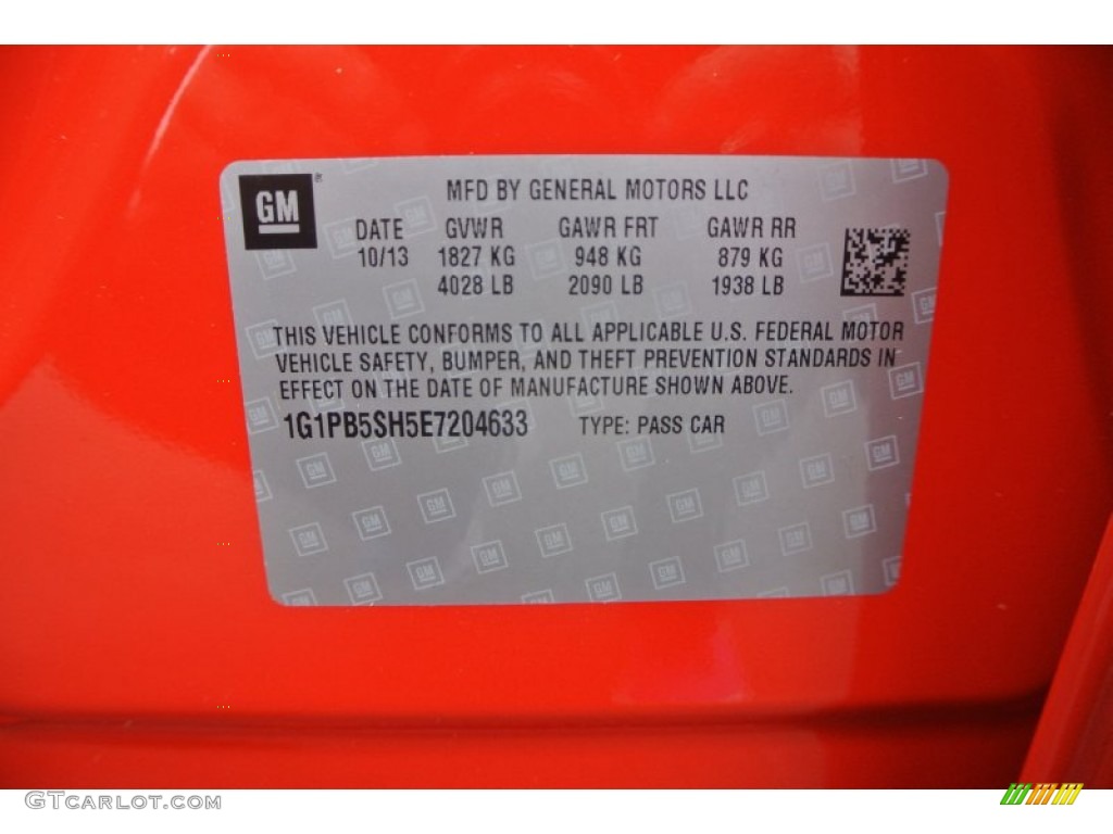 2014 Cruze LS - Red Hot / Jet Black/Medium Titanium photo #9