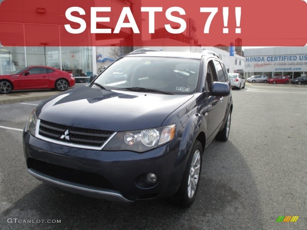 2007 Outlander XLS 4WD - Deep Blue Metallic / Beige photo #1