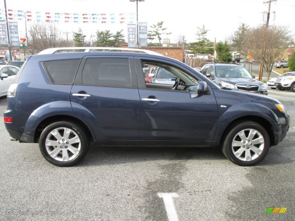 2007 Outlander XLS 4WD - Deep Blue Metallic / Beige photo #7