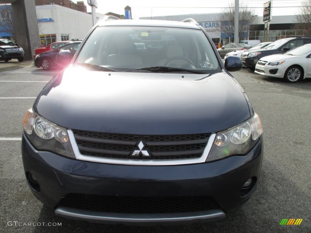 2007 Outlander XLS 4WD - Deep Blue Metallic / Beige photo #9