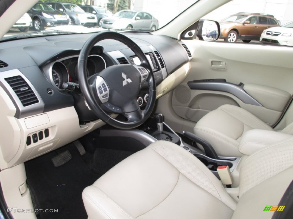 2007 Outlander XLS 4WD - Deep Blue Metallic / Beige photo #11