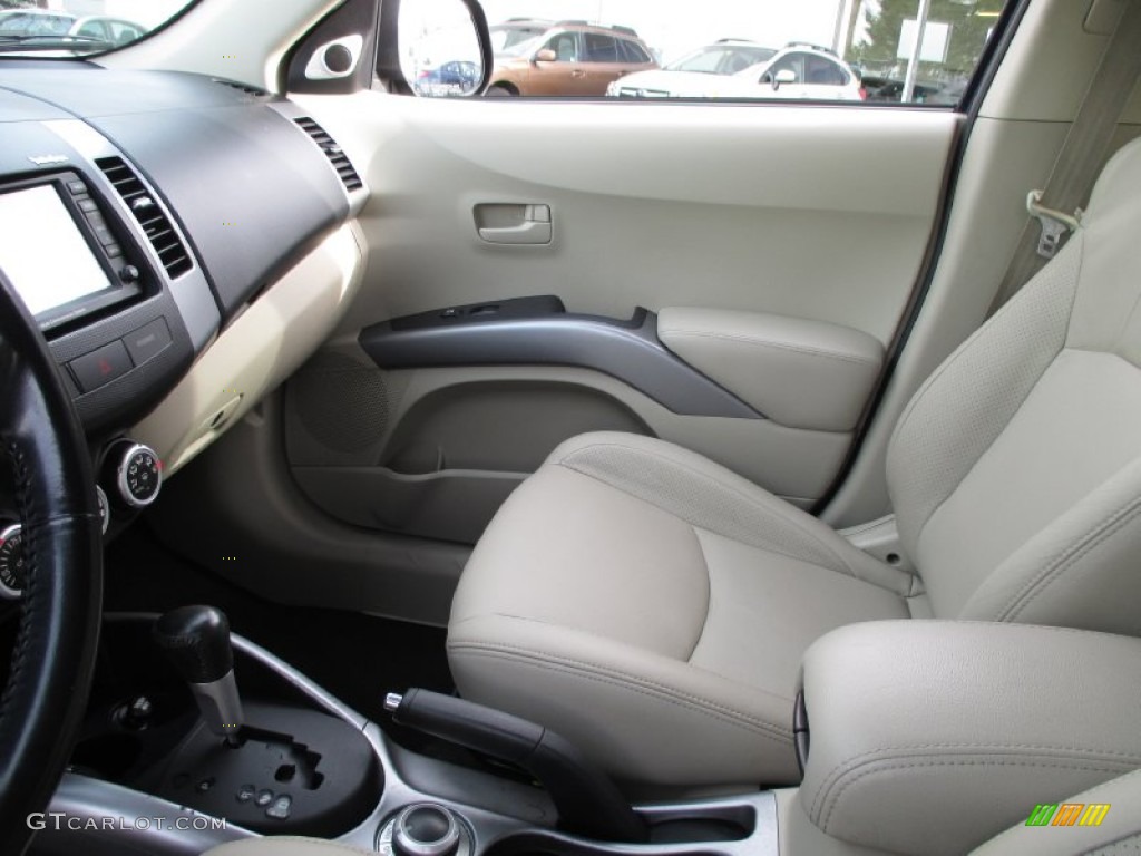 2007 Outlander XLS 4WD - Deep Blue Metallic / Beige photo #14