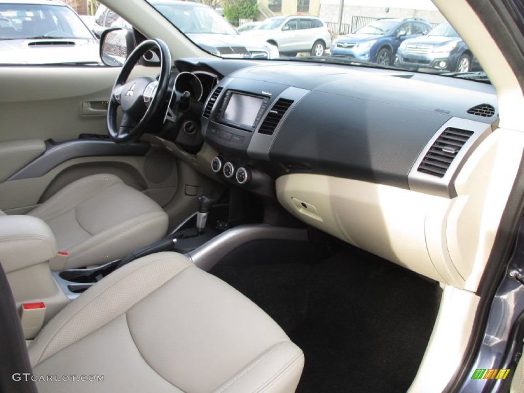 2007 Outlander XLS 4WD - Deep Blue Metallic / Beige photo #15