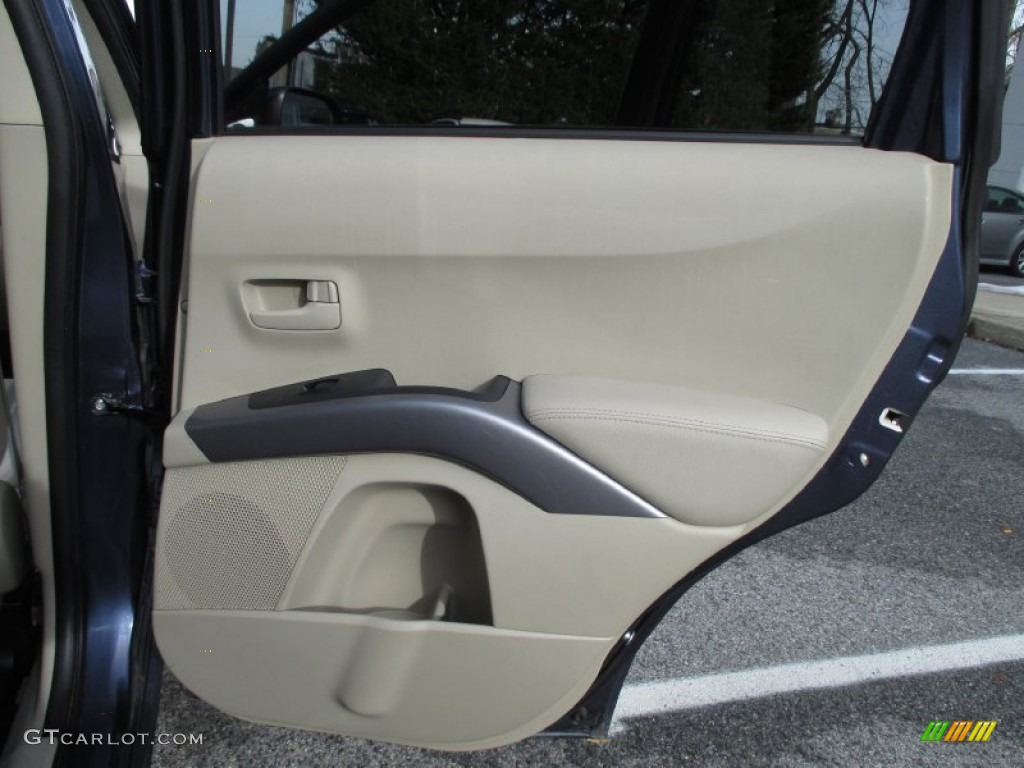 2007 Outlander XLS 4WD - Deep Blue Metallic / Beige photo #26