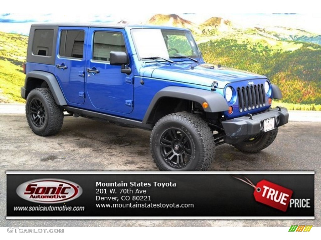 2009 Wrangler Unlimited X 4x4 - Surf Blue Pearl / Dark Slate Gray/Medium Slate Gray photo #1